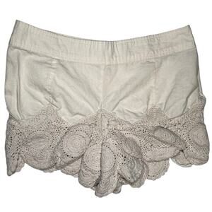 Free People - Cream Crochet Hem Shorts - Women's Size 8
